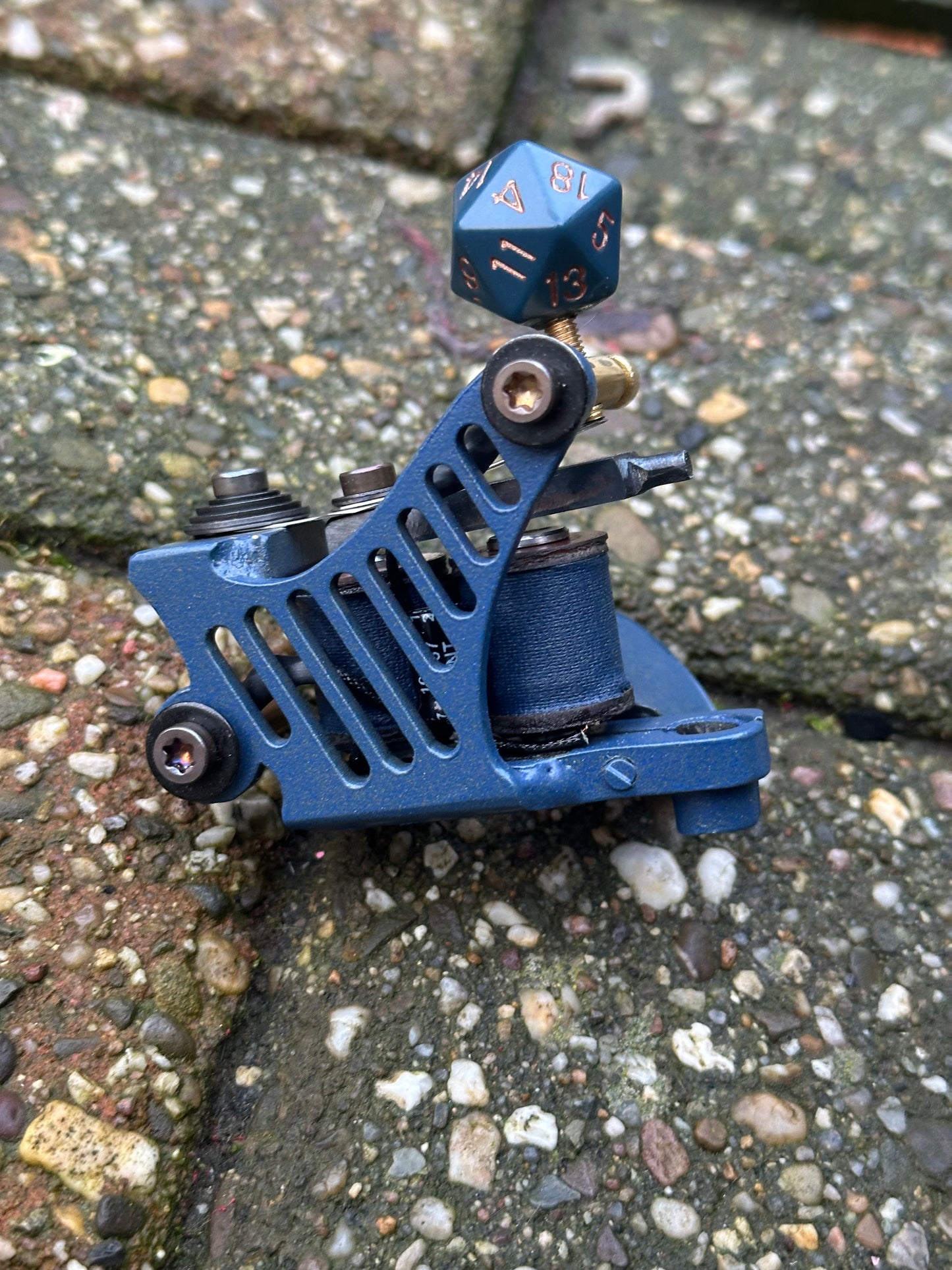 Hollow Spine d20 midnight blue